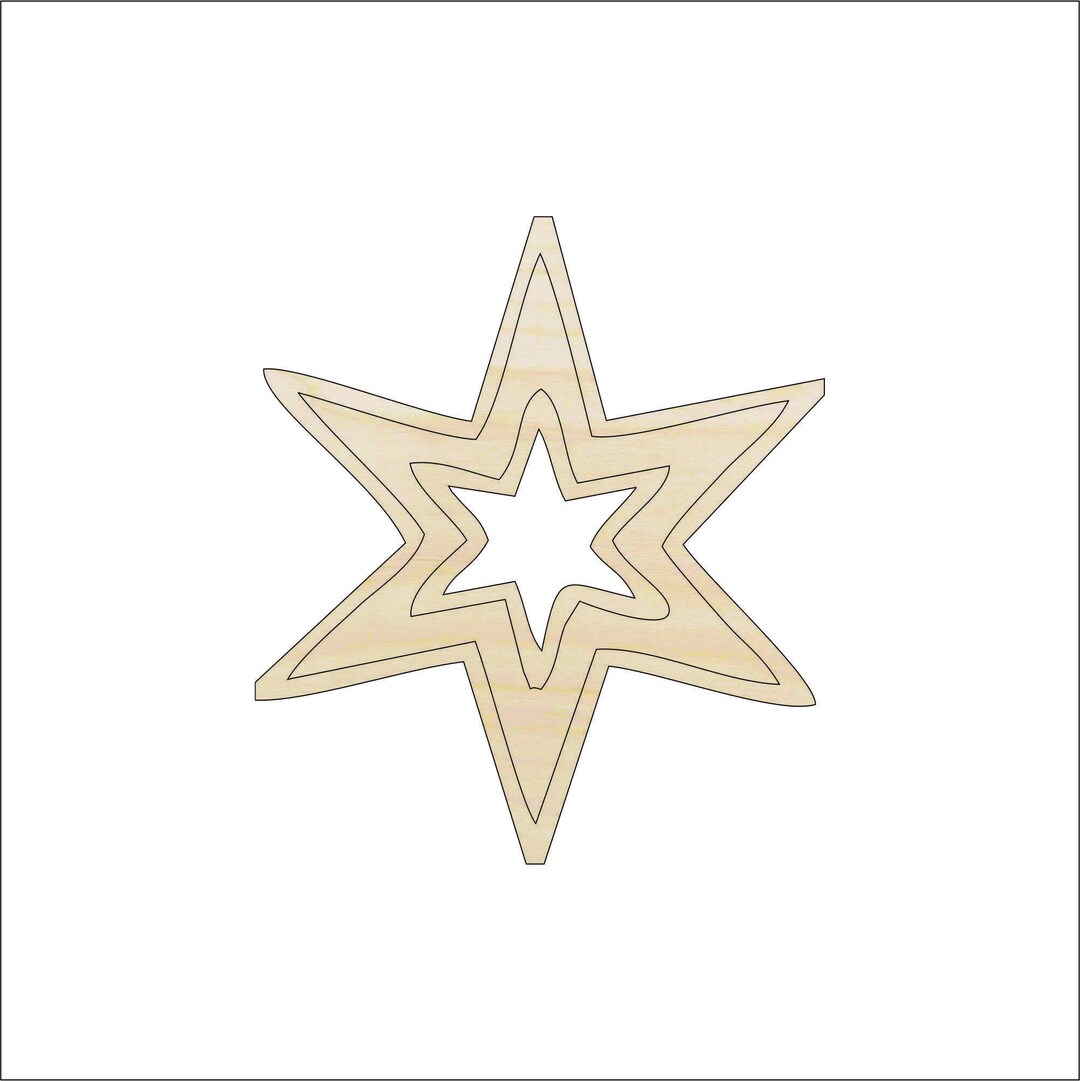Snowflake - Laser Cut Out Unfinished Wood Craft Shape SNW48 Snowflake - Laser Cut Out Unfinished Wood Craft Shape SNW48