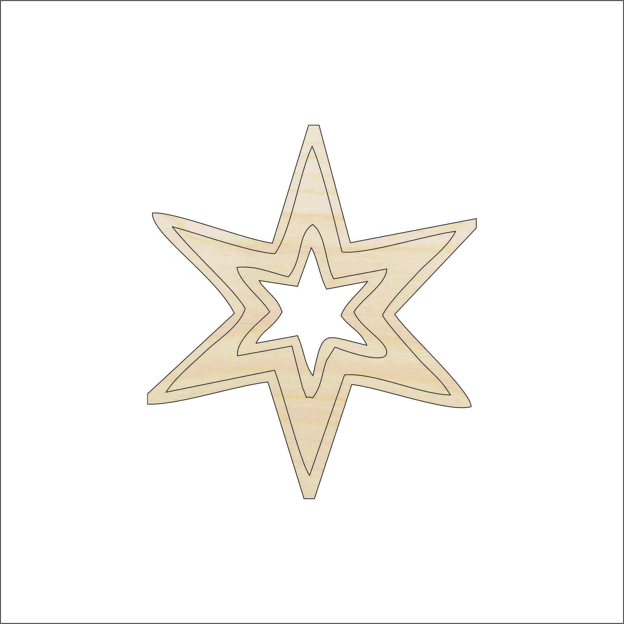Snowflake - Laser Cut Out Unfinished Wood Craft Shape SNW48 Snowflake - Laser Cut Out Unfinished Wood Craft Shape SNW48