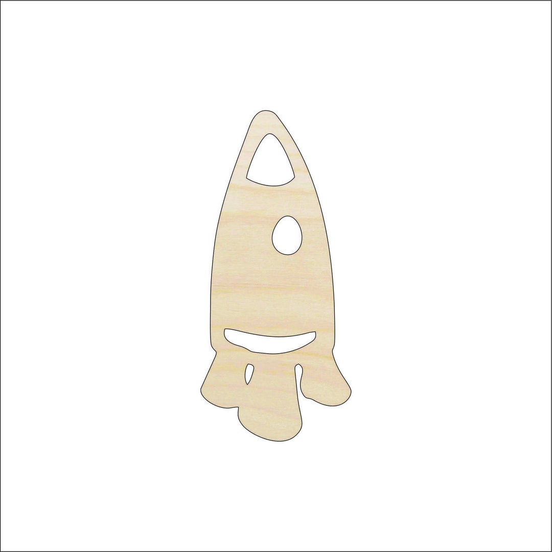 Spaceship - Laser Cut Out Unfinished Wood Craft Shape SPC61 Spaceship - Laser Cut Out Unfinished Wood Craft Shape SPC61