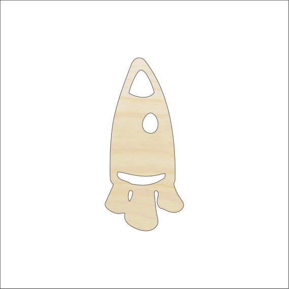 Spaceship - Laser Cut Out Unfinished Wood Craft Shape SPC61 Spaceship - Laser Cut Out Unfinished Wood Craft Shape SPC61