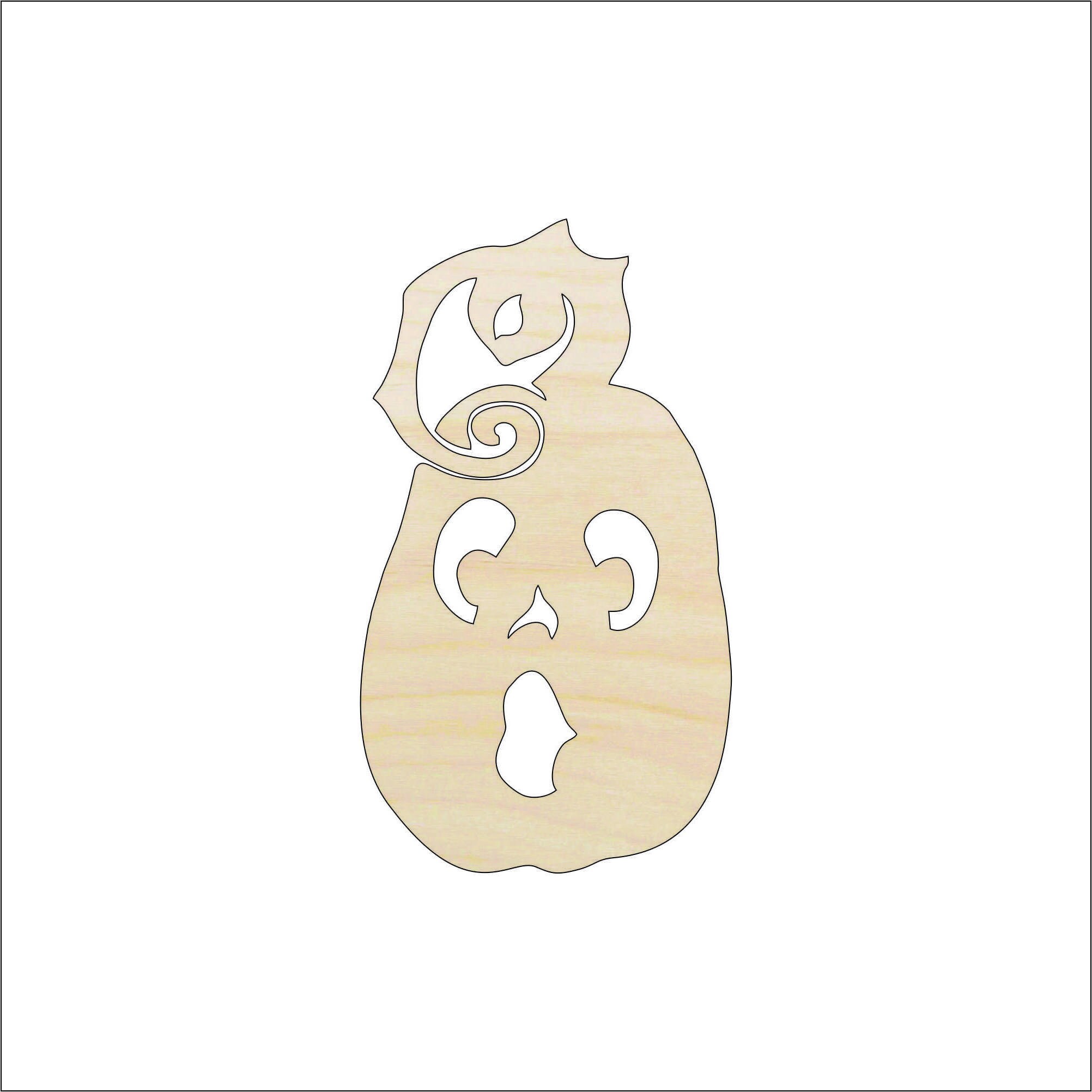 Pumpkin - Laser Cut Out Unfinished Wood Craft Shape FAL140 Pumpkin - Laser Cut Out Unfinished Wood Craft Shape FAL140