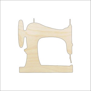 Decor Sewing Machine - Laser Cut Out Unfinished Wood Craft Shape DCR32 Decor Sewing Machine - Laser Cut Out Unfinished Wood Craft Shape DCR32