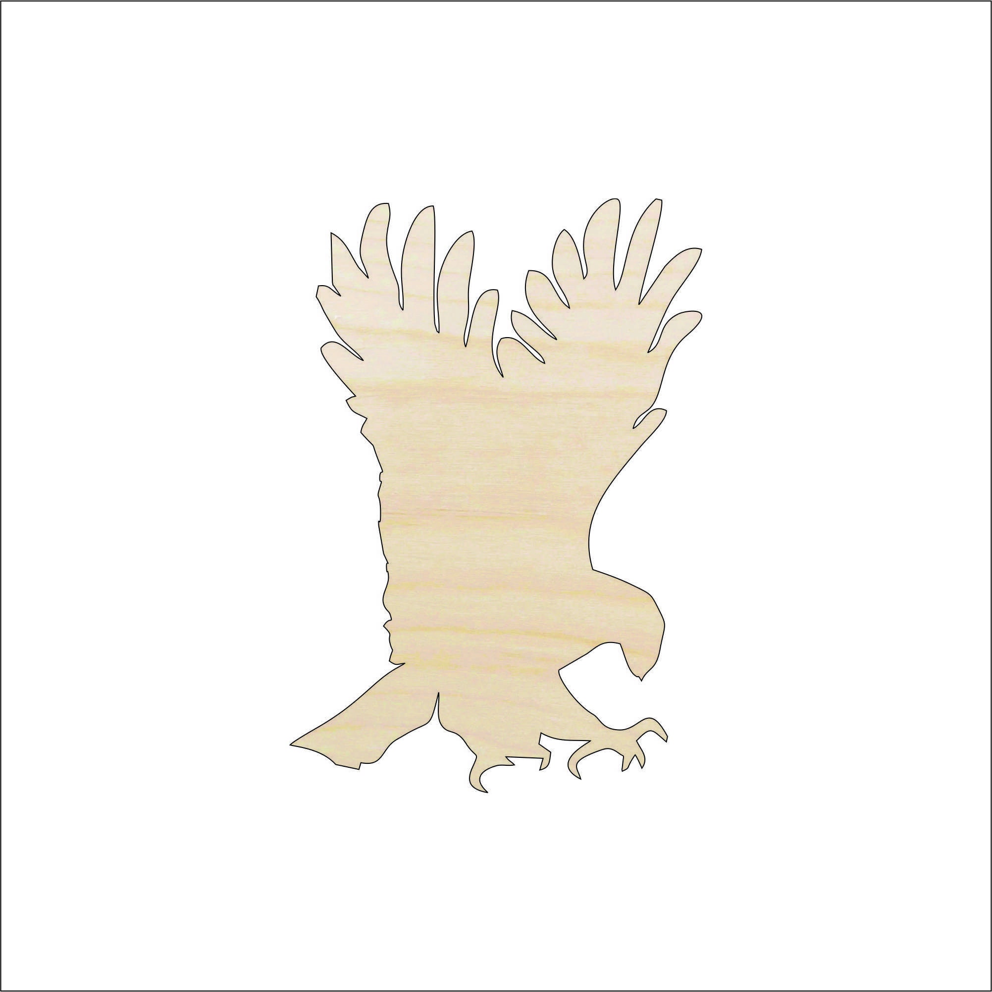 Bird Eagle - Laser Cut Out Unfinished Wood Craft Shape BRD119 Bird Eagle - Laser Cut Out Unfinished Wood Craft Shape BRD119
