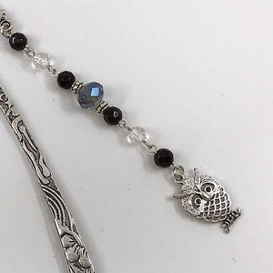 Owl Bookmark, Owl Charm Bookmarker, Owl Shepherd Hook Bookmark, Metal Owl Bookmarker, Book Lover Gift