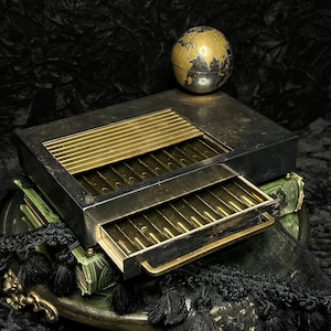 Rare German Midcentury Art Deco Globe Music Box Cigarette Dispenser