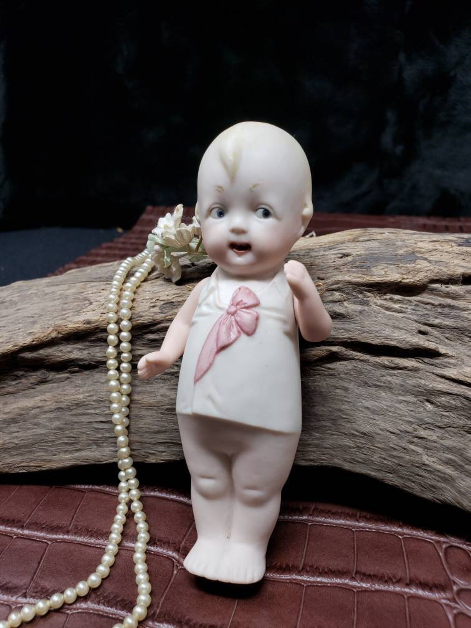 Vintage Small Bisque Porcelain Kewpie Style Boy Doll Jointed Etsy