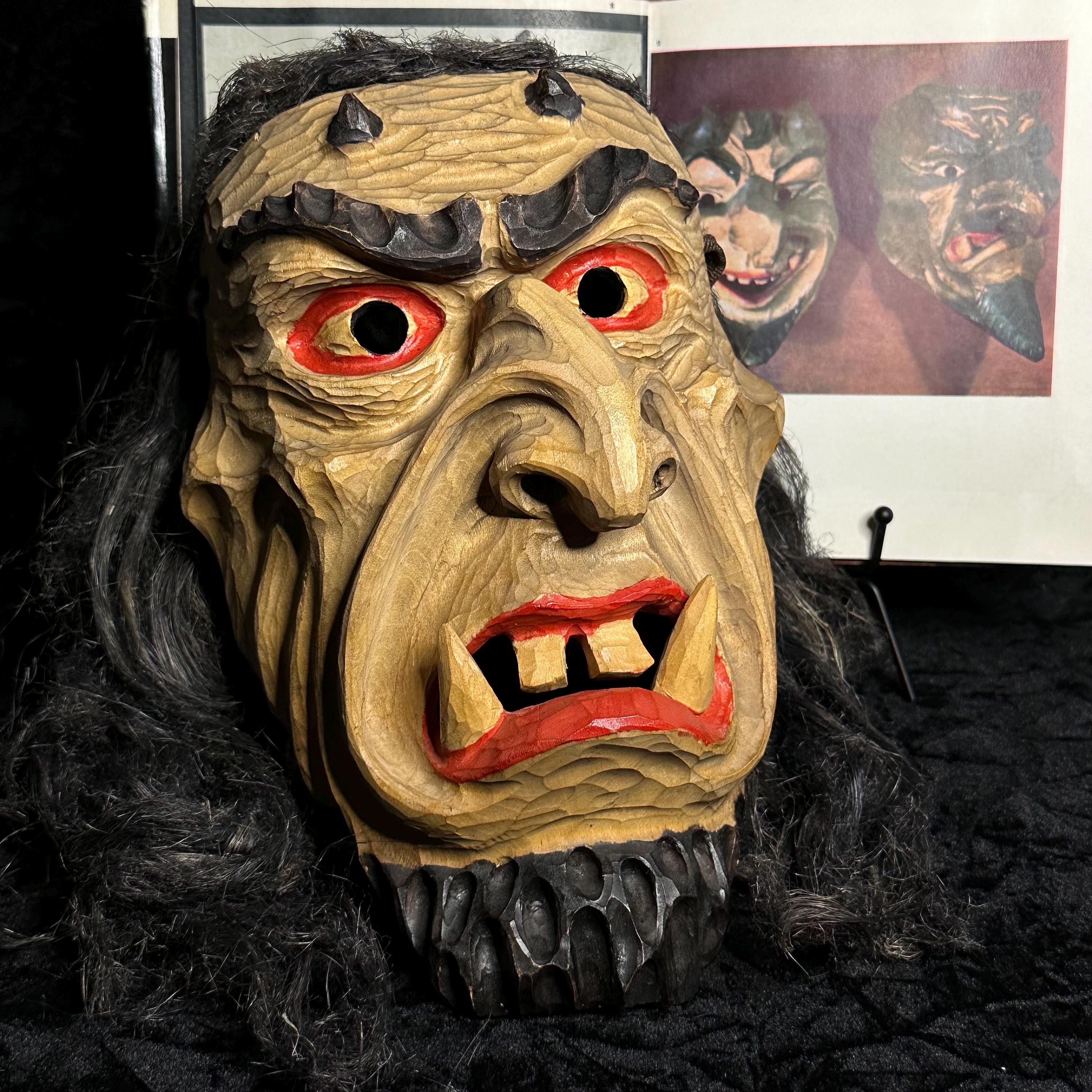 Rare Hand Carved Mask Wooden - Etsy