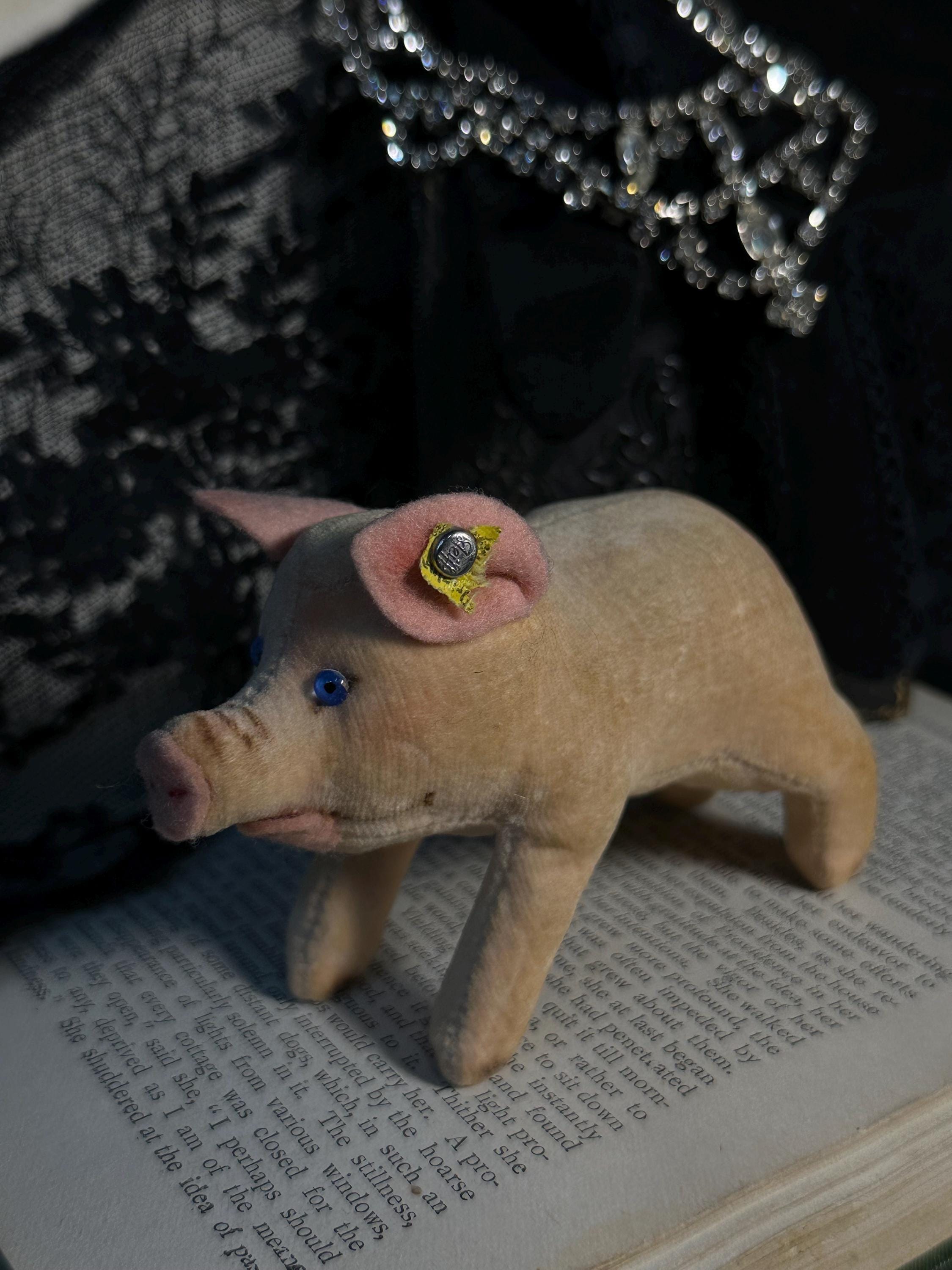 Vintage Steiff Pig - Etsy