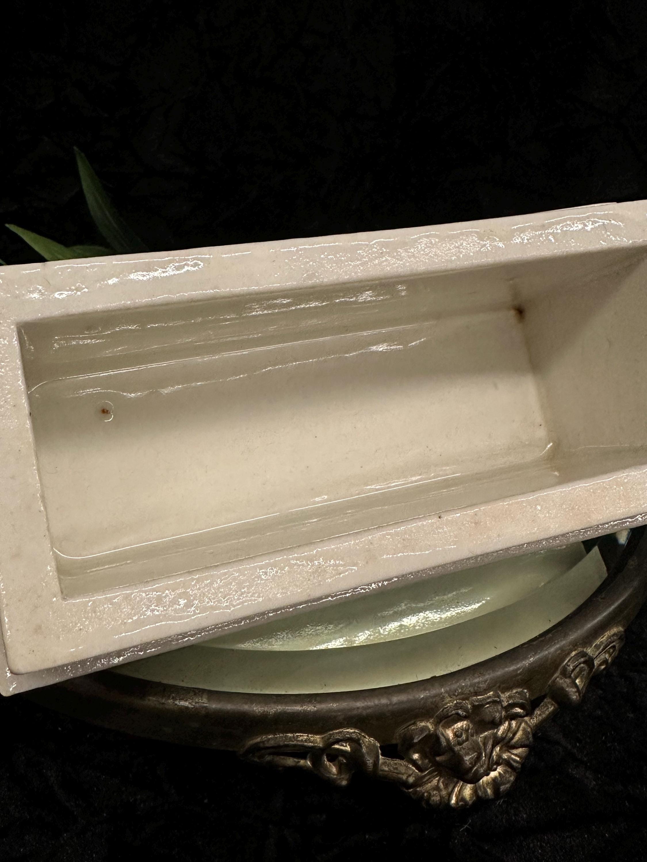 Mini Sample Caskets Early 1900's Miniature Glazed Porcelain