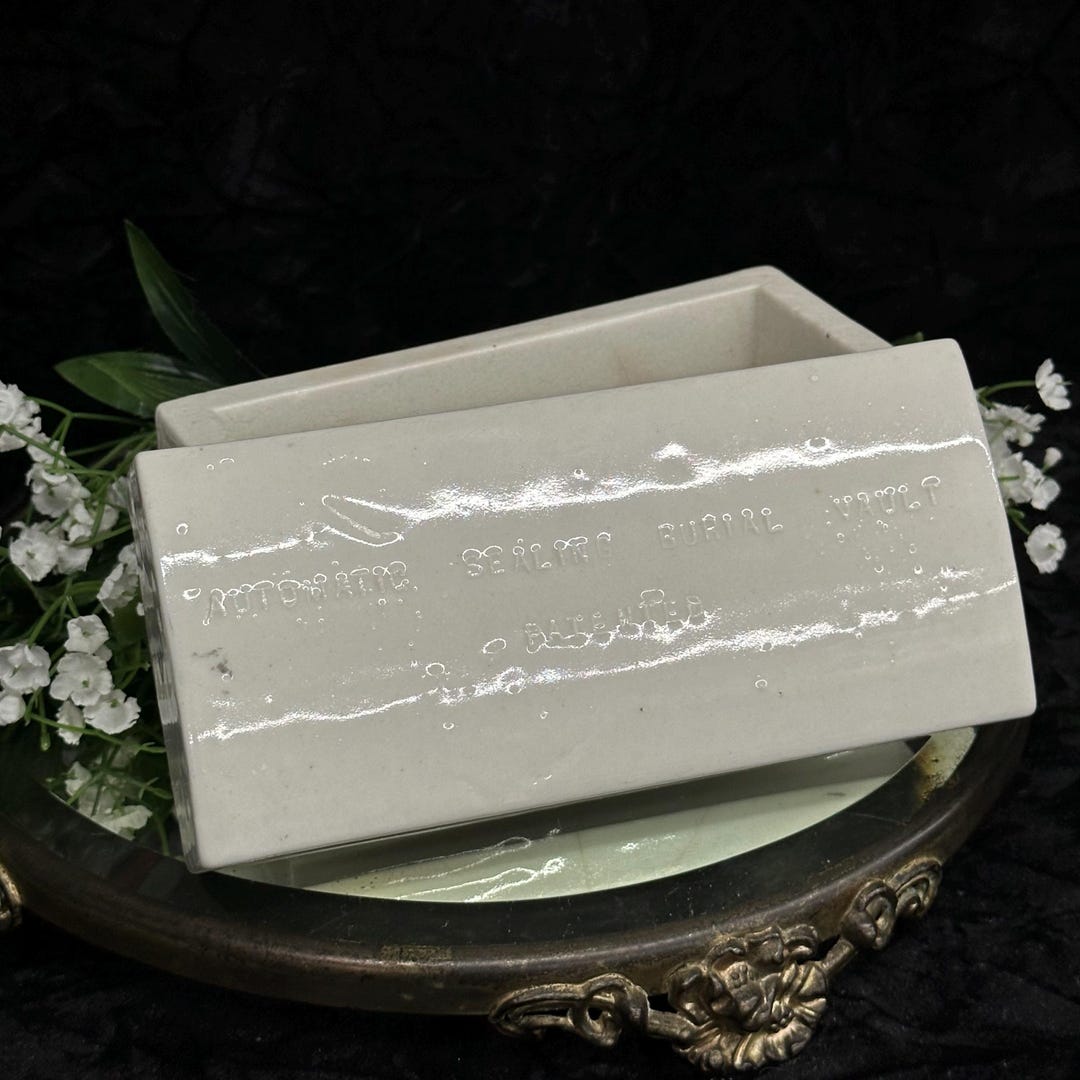 Mini Sample Caskets Early 1900's Miniature Glazed Porcelain