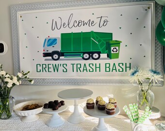 Anniversaire De Camion A Ordures Banniere Danniversaire Etsy France
