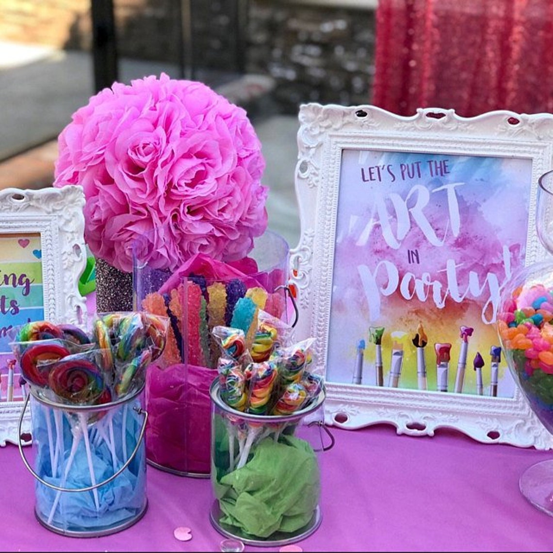 Paint Party Decor Art Party Decorations Paint Party Sign Etsy