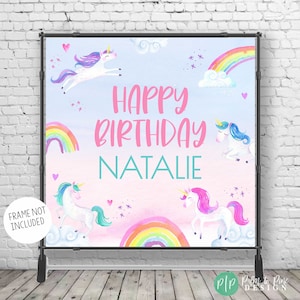 Unicorn Backdrop, Unicorn Birthday Banner, Unicorn Birthday Backdrop, Unicorn banner, Unicorn Party Decoration, Unicorn Step & Repeat Banner