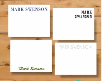 Personalized Notecards, Custom Stationery Set for Men