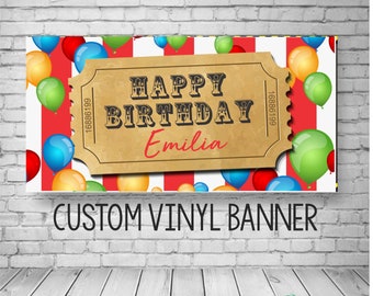 Circus Birthday Banner, Carnival banner, Circus Party Decor, Circus Birthday, Circus Birthday Banner, Circus Backdrop, Carnival Birthday