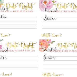 Date Night Printables Bridal Shower Date Night Ideas Date - Etsy