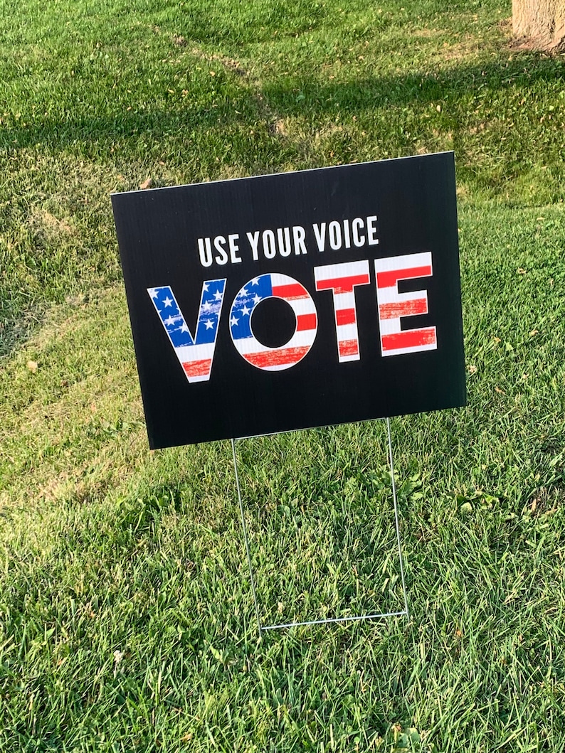 Vote Yard Sign Political Yard Sign Rally Sign Register to Etsy