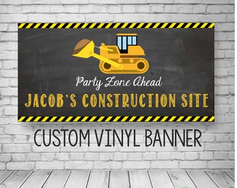 Construction Birthday Banner, Construction Party Decor, Construction Birthday Party, Construction Party Decorations, dump truck birthday