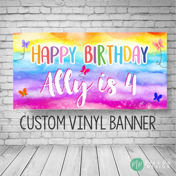 Butterfly Birthday Banner, Butterfly Birthday Party, Butterfly Backdrop, Butterfly Banner, Butterfly Decoration, Butterfly Photo Backdrop Il_570xn