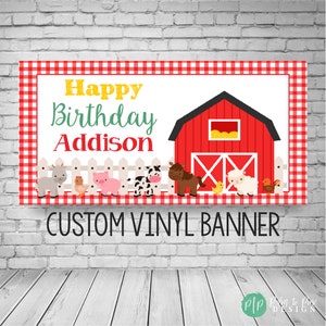 Farm Birthday Personalized Banner