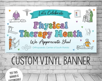 Happy PT Day Banner – Gold & Blue Glitter Party Decoration For Physical Therapist Appreciation - View #10