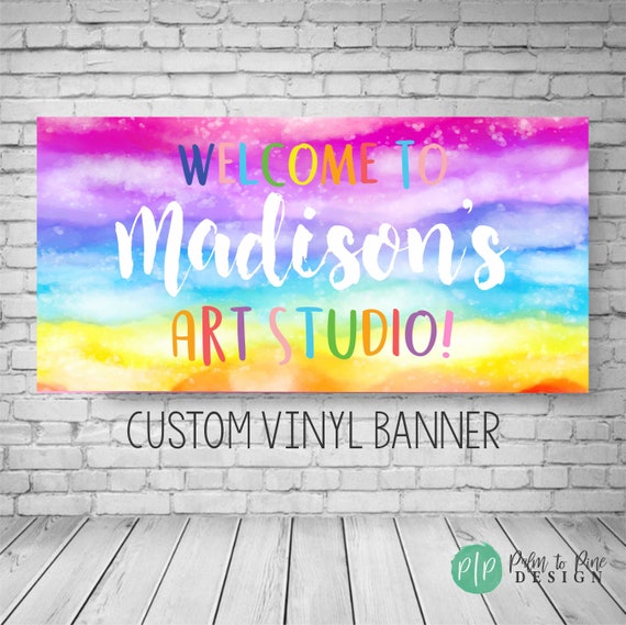 Art Party Birthday Banner, Paint Party Decor, Art Birthday Party, Painting Party Decorations, Painting Party Banner, Art Party Decorations Il_570xn