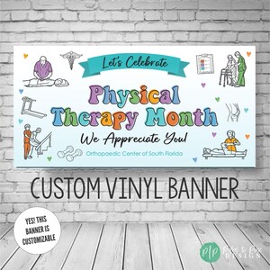Physical Therapy Month Banner, PT Rehab Appreciation Week Poster (Customizable for Any Event)