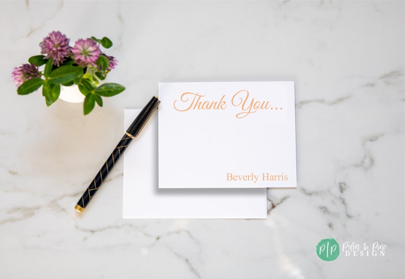 Personalized Stationery Set, Elegant Note Cards for Women, Custom ...