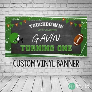 Football Birthday Banner, Football Party Decor, Football Birthday Decoration, Football Backdrop, Birthday Banner, Vinyl Banner Custom, Boy