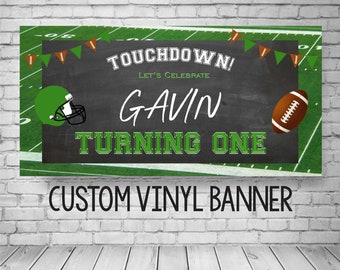 Football Birthday Banner, Football Party Decor, Football Birthday Decoration, Football Backdrop, Birthday Banner, Vinyl Banner Custom, Boy