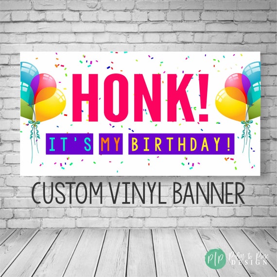 Honk Birthday Banner, Honk birthday sign, quarantine banner, yard banner, happy birthday banner for yard, birthday yard decorations, banner Il_570xn