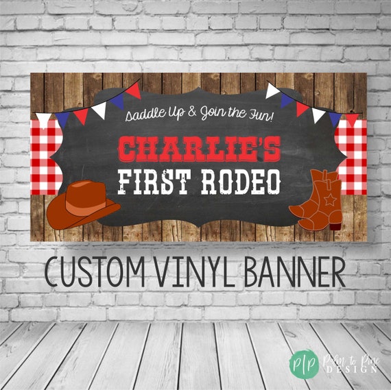 Cowboy Birthday Banner, Cowboy Party Decor, Cowgirl Birthday, Western Birthday Banner, Birthday Banner, My First Rodeo, My Second Rodeo, Boy Il_570xn