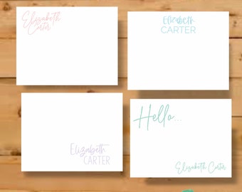 Personalized Stationery | Custom Note Card Stationary Set | Teacher Gift with Name