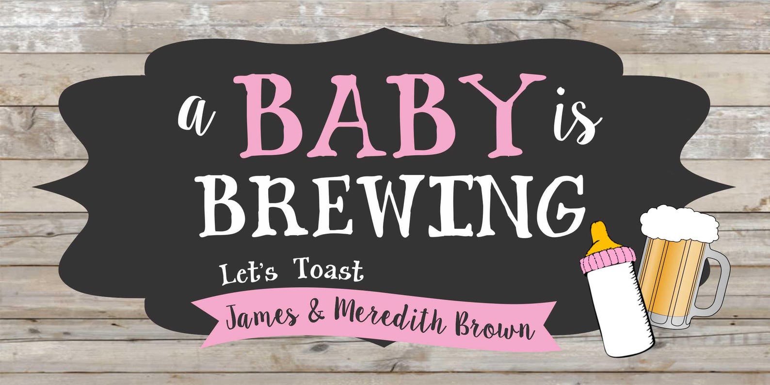 A Baby is Brewing Banner Beer Baby Shower Decor Beer Baby Etsy