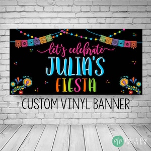 Fiesta Birthday Banner, Fiesta Birthday Party Decoration, Mexican Fiesta Banner with Name, Personalized Fiesta Birthday Banner, Fiesta Decor