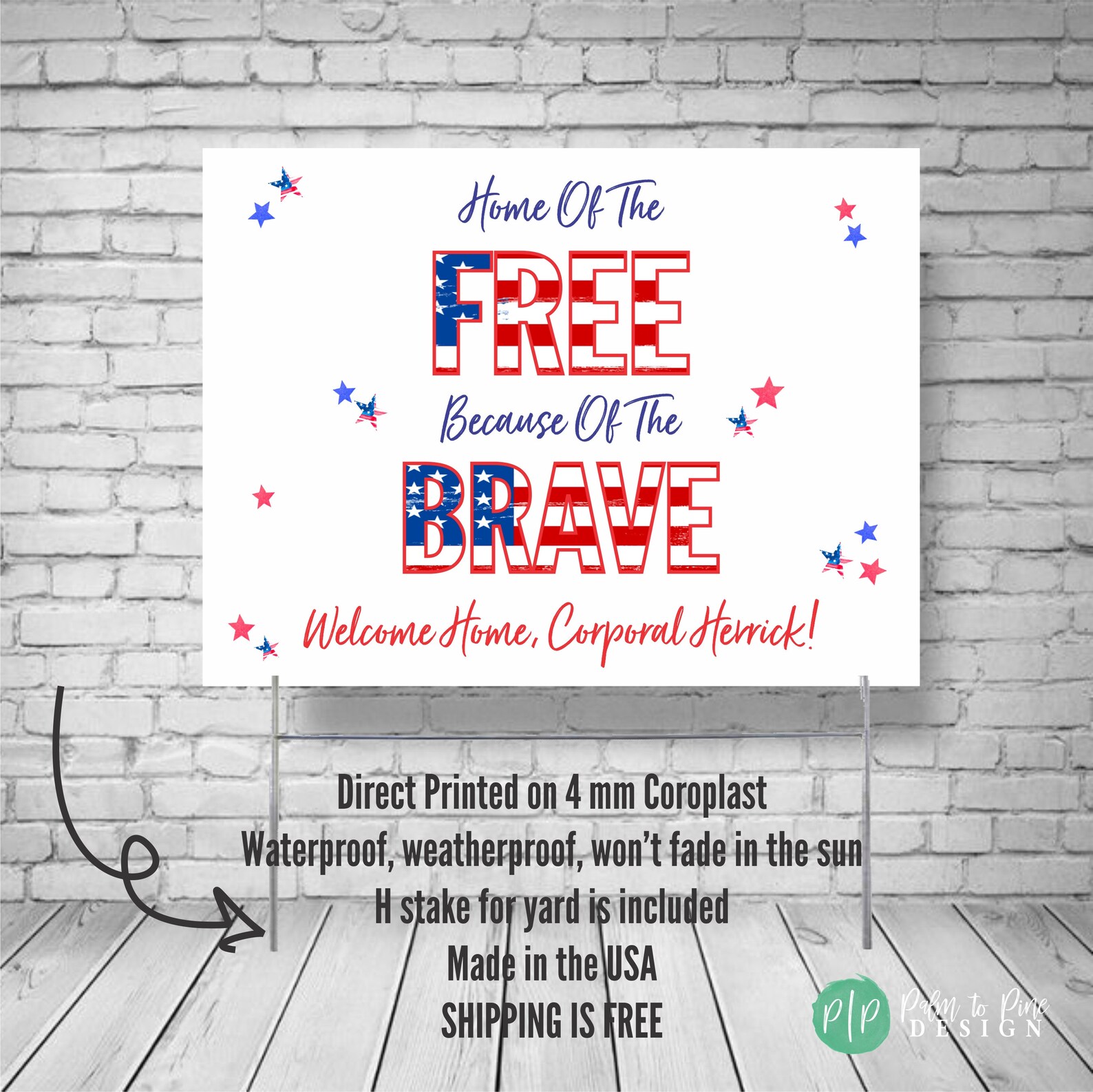 Support Our Troops Yard Sign Military Yard Sign Military | Etsy