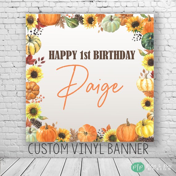 Fall Birthday Banner Fall Baby Shower Banner Fall Harvest - Etsy