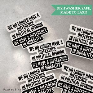 anti trump sticker pack with political message about morality