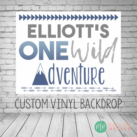 wild one birthday banner, wild and one backdrop, custom vinyl banner, photo backdrop, wild one birthday decor, adventure awaits banner, boy Il_570xn