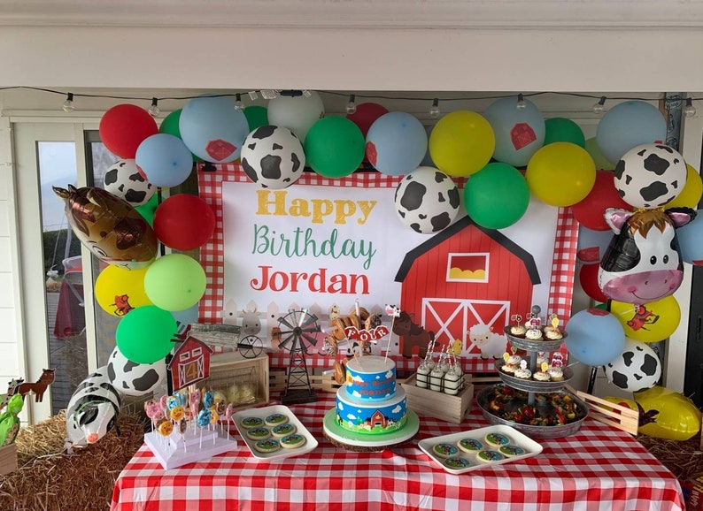 Farm Birthday Banner, Barnyard Party Decor, Barn Birthday, Farm Party Birthday Decor, Farm Animal Banner, Farm Animal Party decor for kids image 3