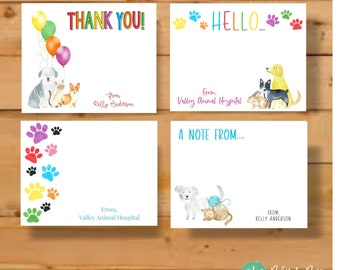 Veterinary Office Stationary, Veterinary Assistant Week Stationary Cards, Veterinary Appreciation Stationary Gift , Dog and Cat Stationary