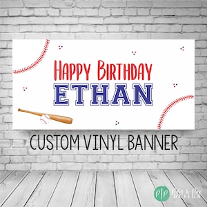 Baseball Birthday, Baseball Birthday Decorations, Happy Birthday Yard Sign for boys, Baseball birthday backdrop, Custom Boys birthday banner