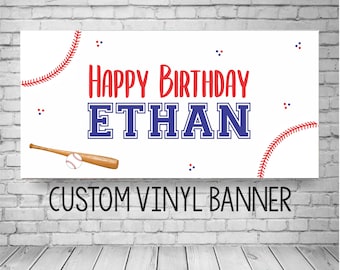 Baseball Birthday, Baseball Birthday Decorations, Happy Birthday Yard Sign for boys, Baseball birthday backdrop, Custom Boys birthday banner