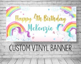 Unicorn Birthday Banner, Unicorn Birthday Party, Unicorn Birthday Backdrop, Unicorn banner, Unicorn Party Decoration, Unicorn Photo Backdrop