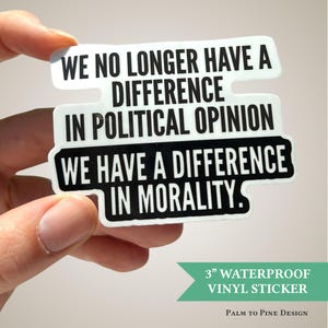 Political Sticker, 3" Hands Off Vinyl Stickers, Social Justice Water Bottle Sticker, Waterproof Human Rights Sticker, Sticker for Activists