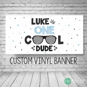 One cool dude birthday banner, 1 cool dude banner, first birthday banner boy, Two cool banner, two cool birthday decor, 2 cool birthday, 1st