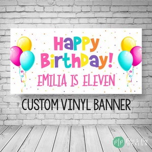 Happy birthday banner personalized, birthday banner personalized, Custom birthday banner, birthday banner for girls, kids birthday banner