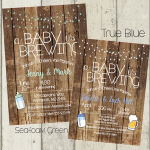 A Baby is Brewing Invitation, Beer Baby Shower Invitation, Beer Baby Shower, co ed baby shower invitation, co ed baby shower invite, beer image 7