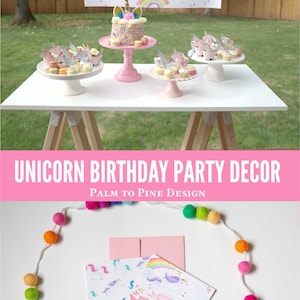 Unicorn Birthday Banner, Unicorn Birthday Party, Unicorn Birthday Backdrop, Unicorn banner, Unicorn Party Decoration, Unicorn Photo Backdrop image 3