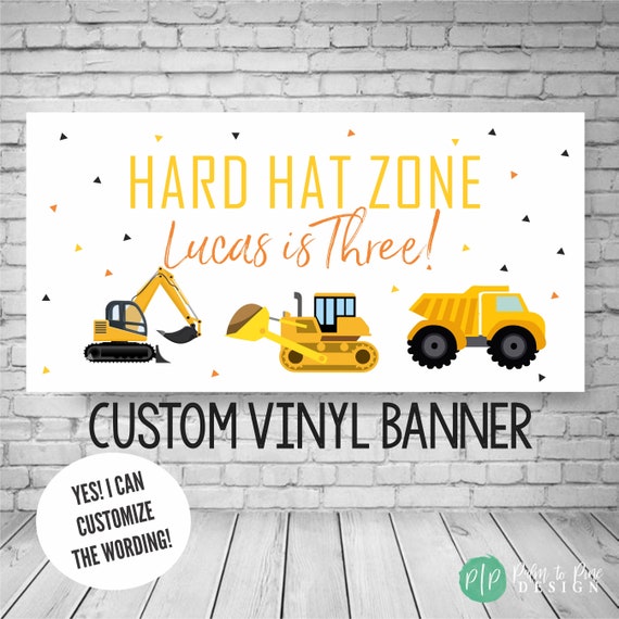 Construction Party Banner, Construction Birthday Banner, Construction Party Decor, Construction Birthday Party, Personalized Banner Boy Il_570xn